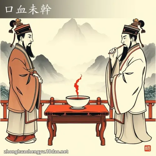 Khẩu huyết vị can (口血未干)