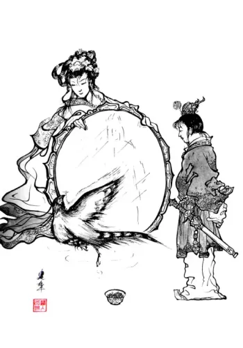 Sơn kê vũ kính (山鸡舞镜)