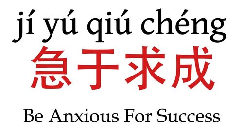 Cấp vu cầu lợi (急于求成)