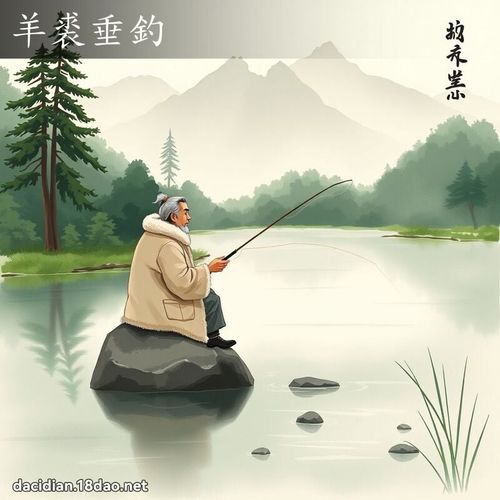 Dương cừu thùy điếu (羊裘垂钓)