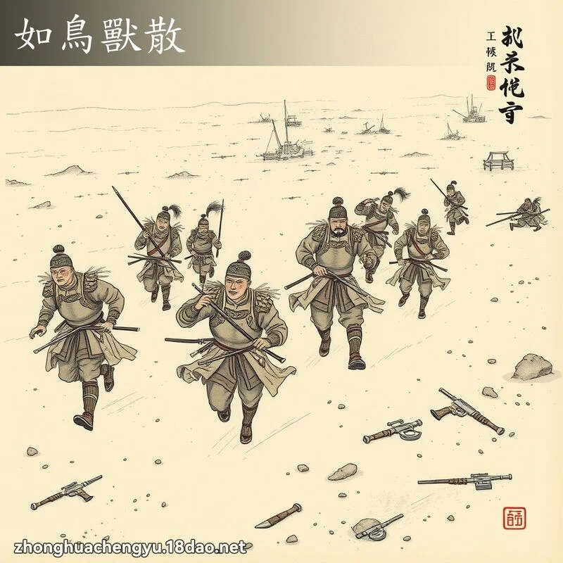 Như điểu thú tán (如鸟兽散)