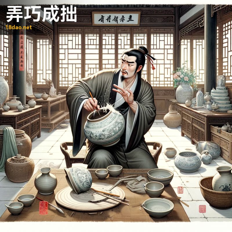 Lộng xảo thành chuyết (弄巧成拙)