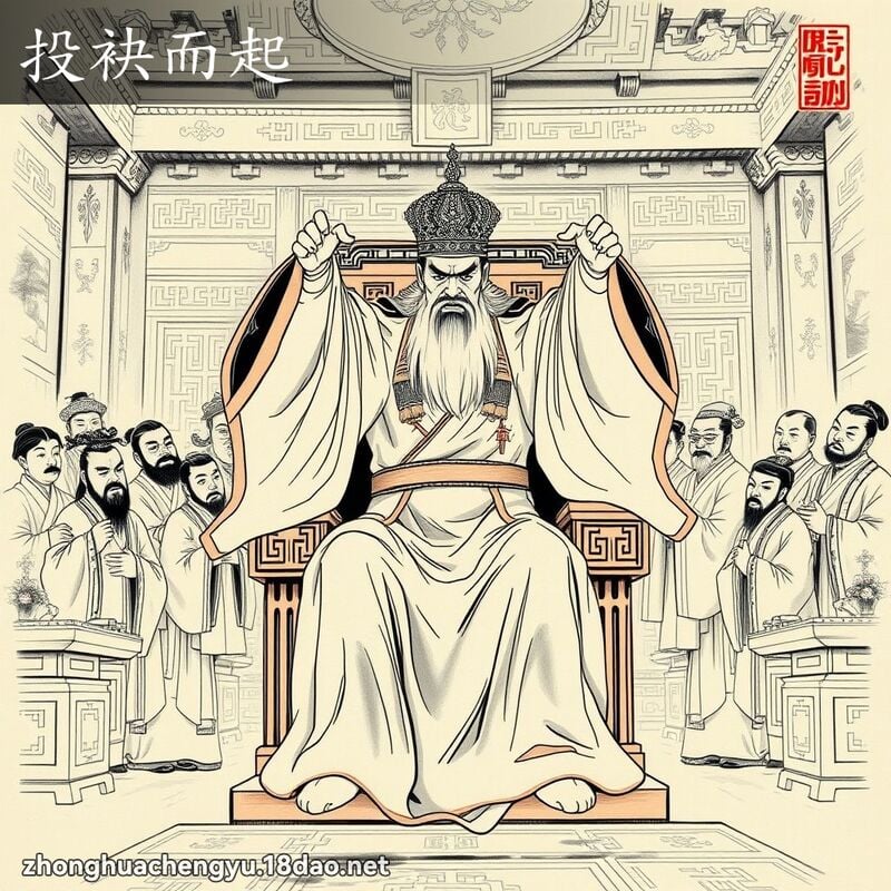 Đầu duệ nhi khởi (投袂而起)