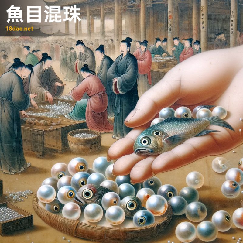 Ngư mục hỗn châu (鱼目混珠)