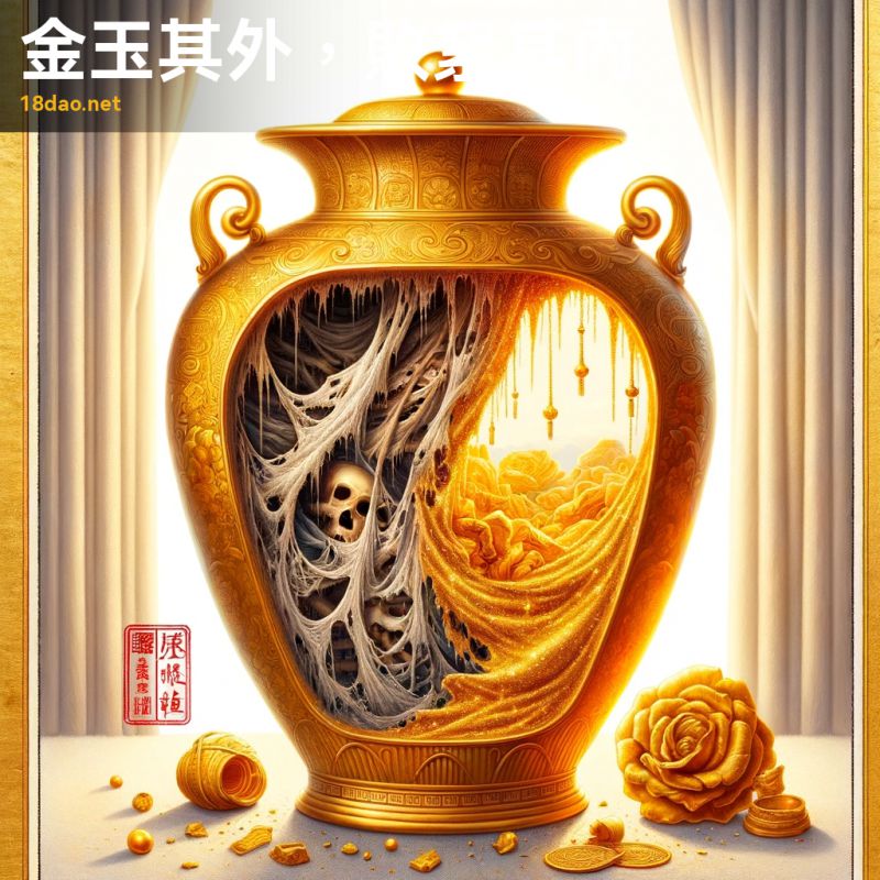 Kim ngọc kỳ ngoại, bại nhứ kỳ trung (金玉其外，败絮其中)