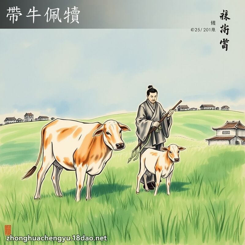 Đái ngưu bội độc (带牛佩犊)