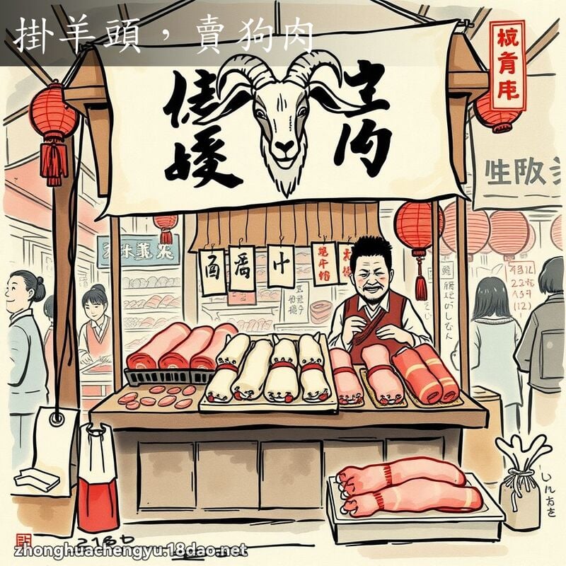 Quải dương đầu mại cẩu nhục (挂羊头卖狗肉)