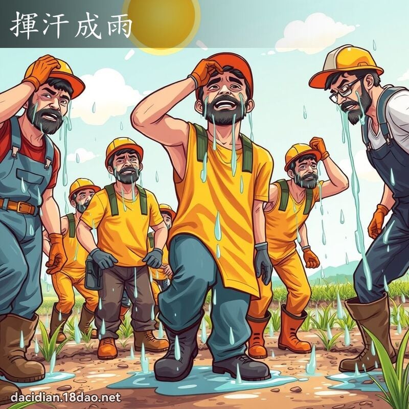 Huy hãn thành vũ (挥汗成雨)