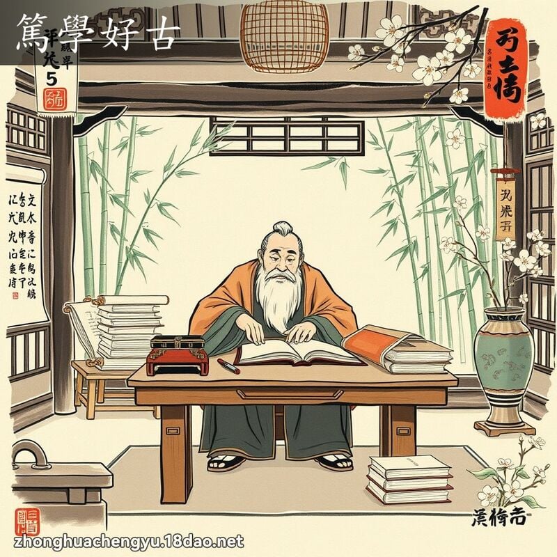 Đốc học hiếu cổ (笃学好古)