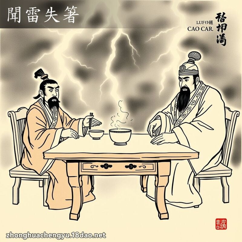 Văn lôi thất trợ (闻雷失箸)
