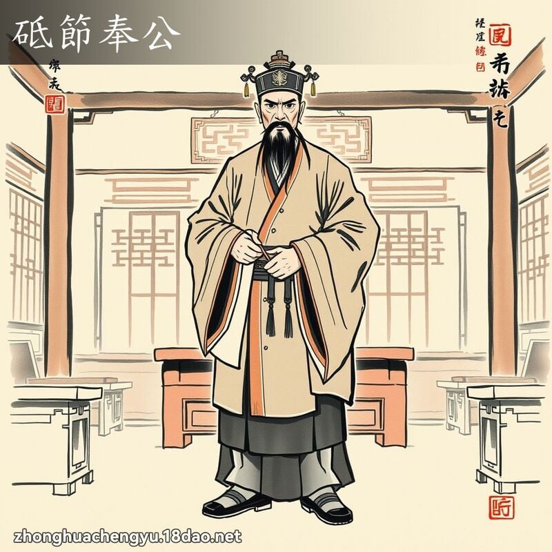 Chỉ tiết phụng công (砥节奉公)
