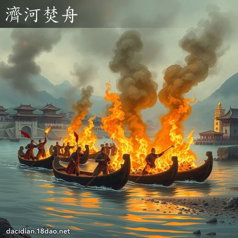 Tế hà phần chu (济河焚舟)