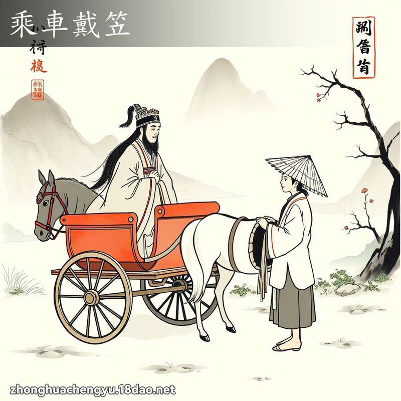 Thừa xa đái lạp (乘车戴笠)