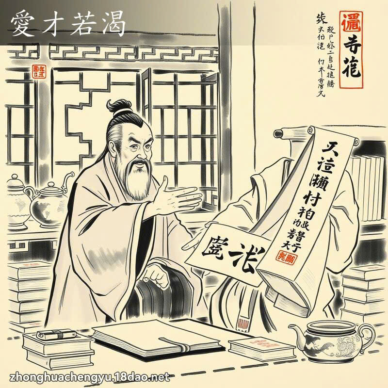 Ái tài nhược khát (爱才若渴)