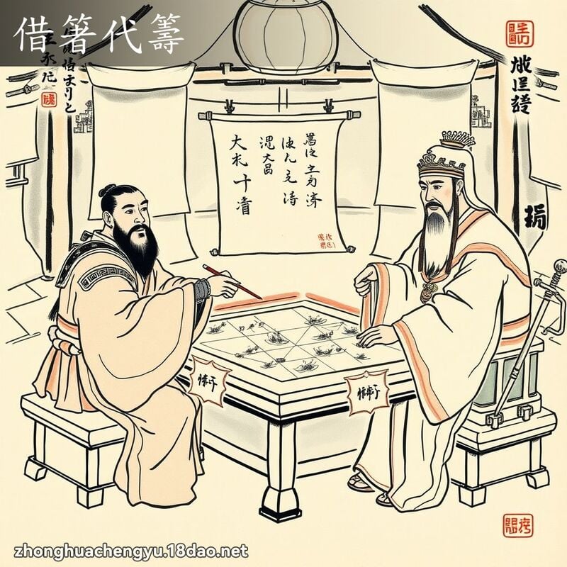 Tá trứ đại trù (借箸代筹)
