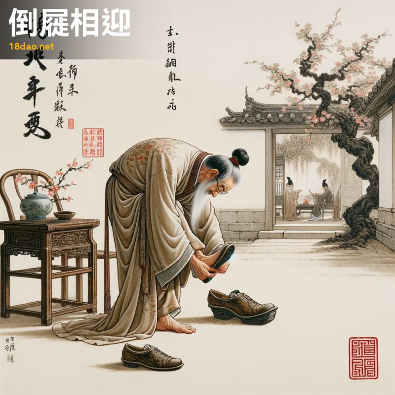 Đảo tỉ tương nghênh (倒屣相迎)