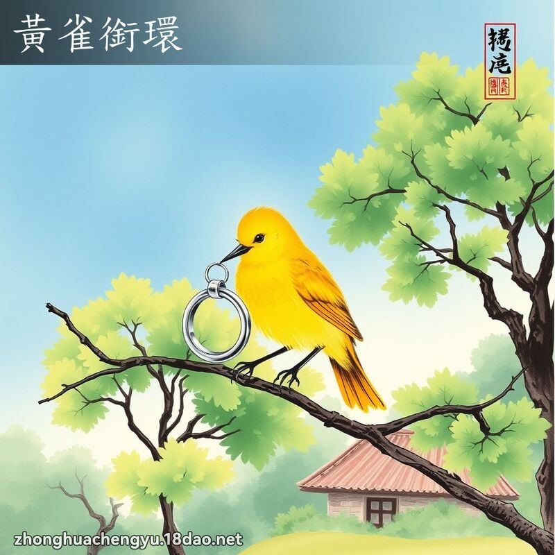 Hoàng tước hàm hoàn (黄雀衔环)