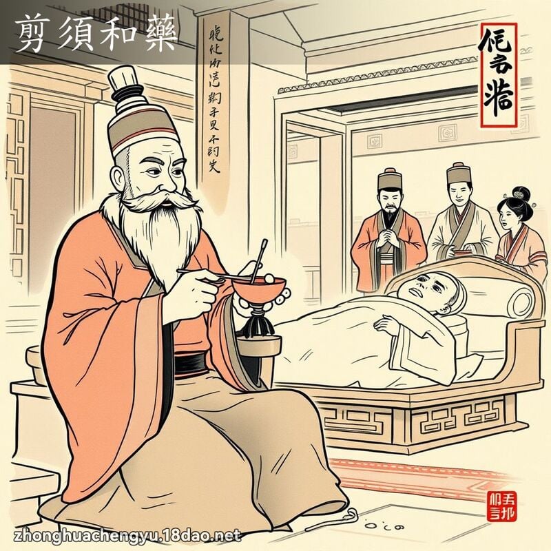 Tiễn tu hòa dược (剪须和药)