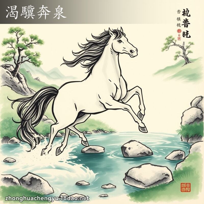 Khát kí bôn tuyền (渴驥奔泉)