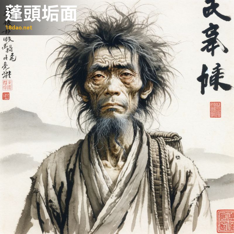 Bồng đầu cấu diện (蓬頭垢面)