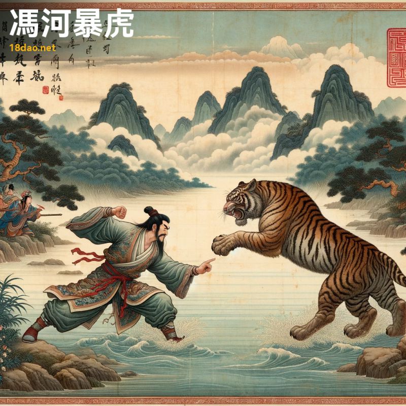 Bạo hổ bằng hà (暴虎馮河)